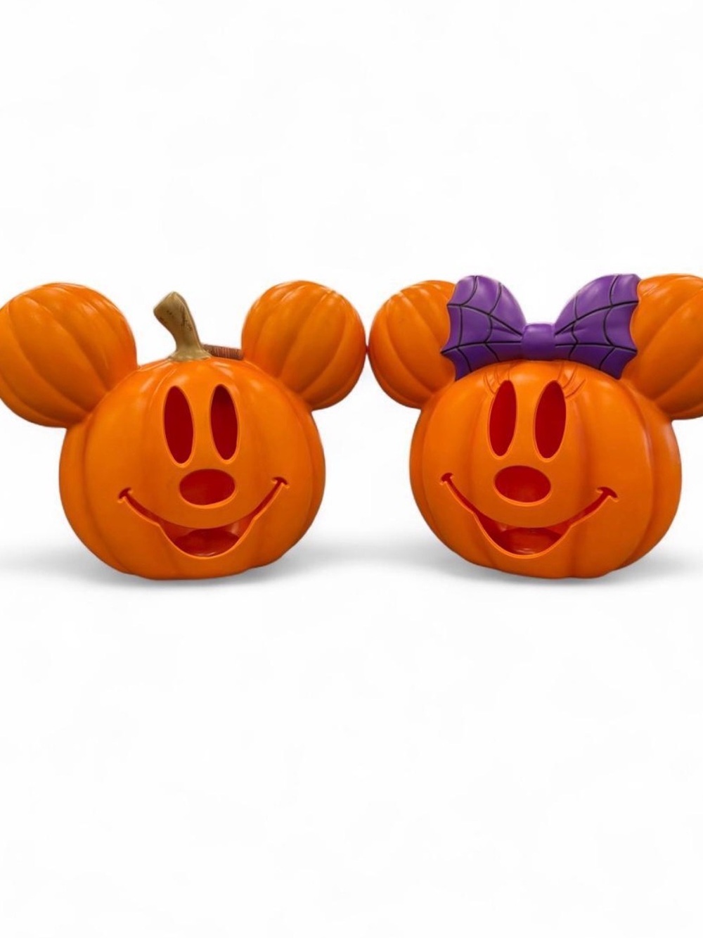 Disney Mickey & Minnie Mouse Light-Up Halloween Pumpkin Decor Set | New w/ Tags